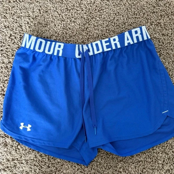 Under Armour Women's Athletic Blue Shorts - Picture 1 of 2